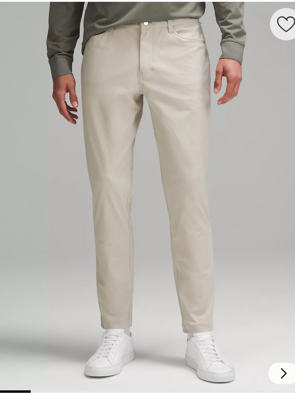 Lululemon pant ABC Slim-Fit 5 Pocket
Warpstreme Men's 36 Classic Stretch casual